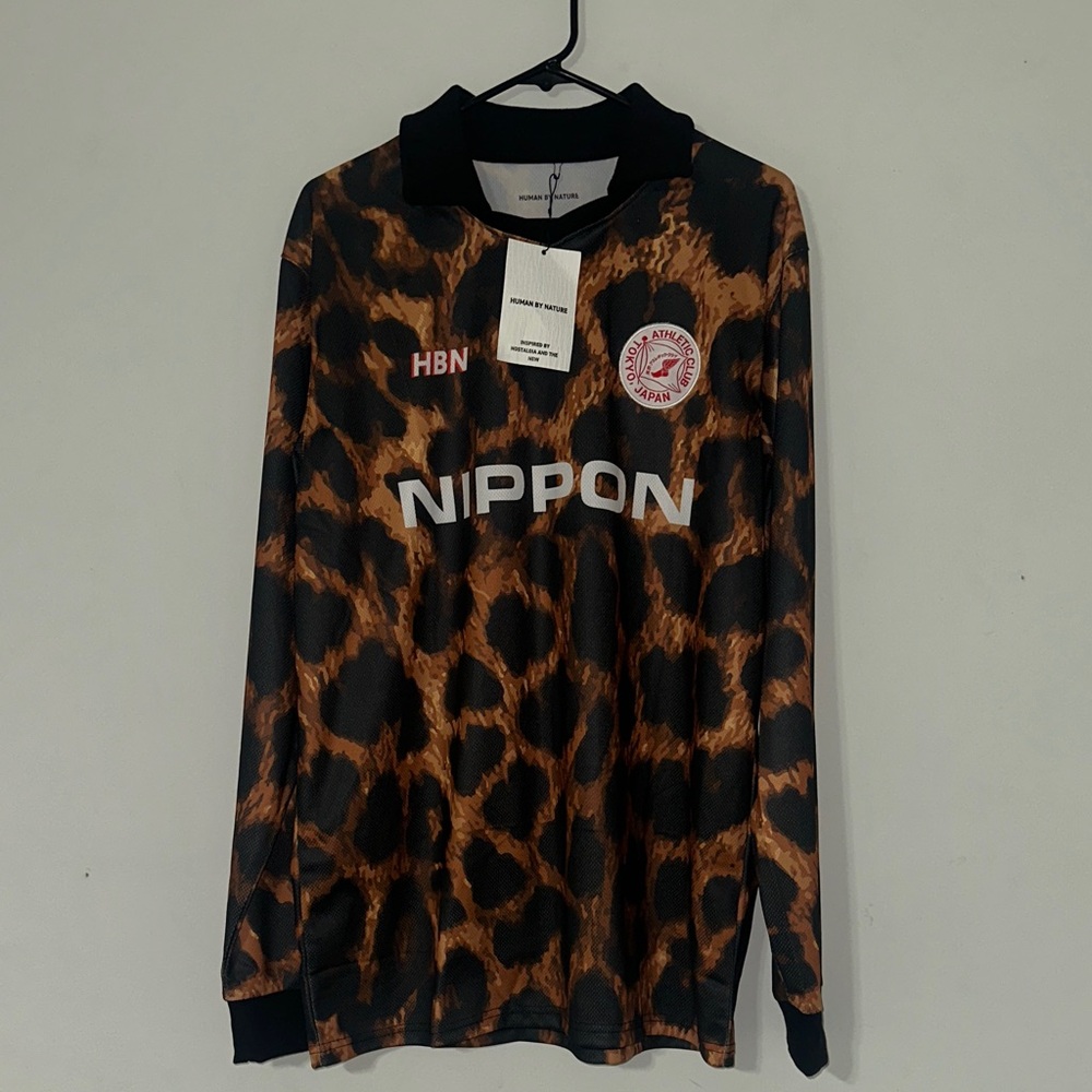Men's Leopard Print Jersey - Black and Brown